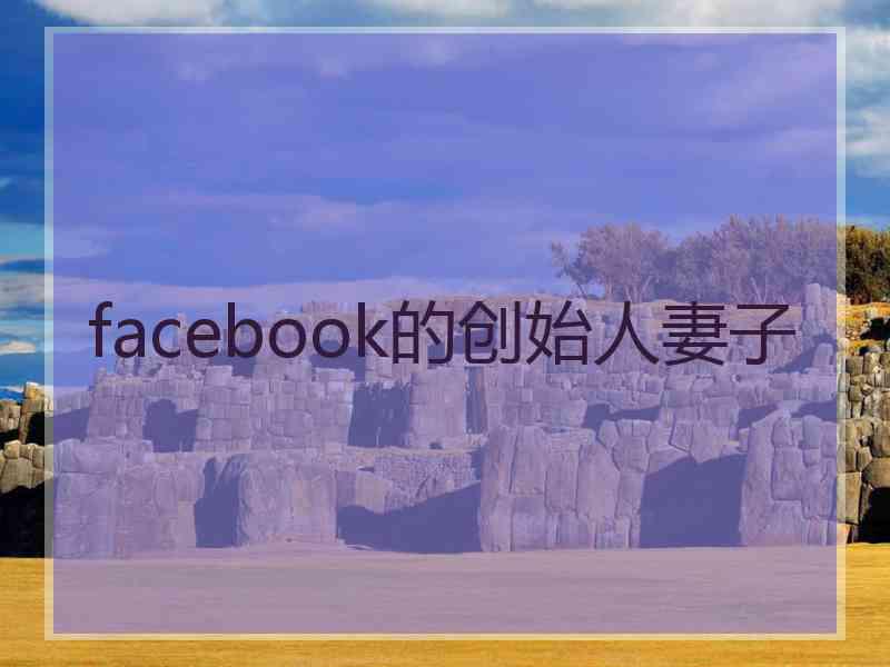 facebook的创始人妻子