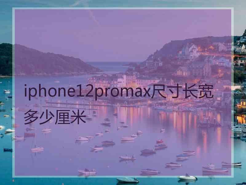 iphone12promax尺寸长宽多少厘米