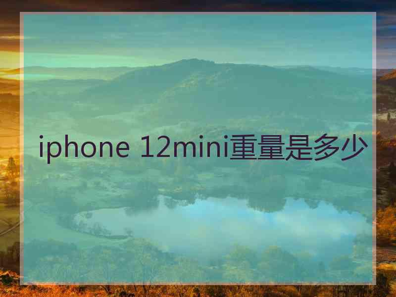 iphone 12mini重量是多少