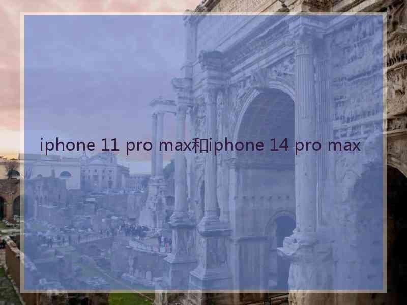 iphone 11 pro max和iphone 14 pro max