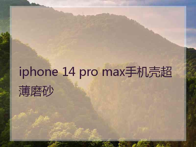 iphone 14 pro max手机壳超薄磨砂