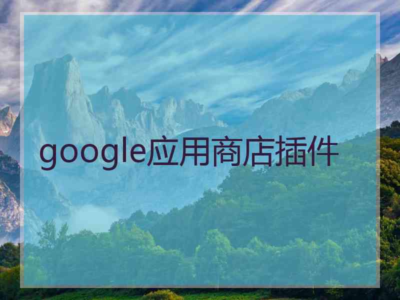 google应用商店插件