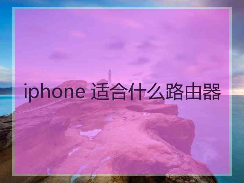 iphone 适合什么路由器