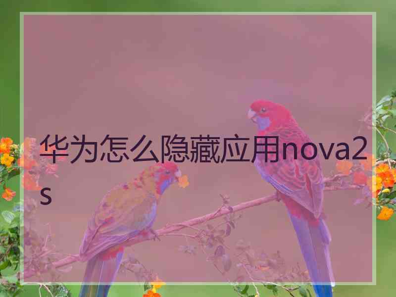 华为怎么隐藏应用nova2s