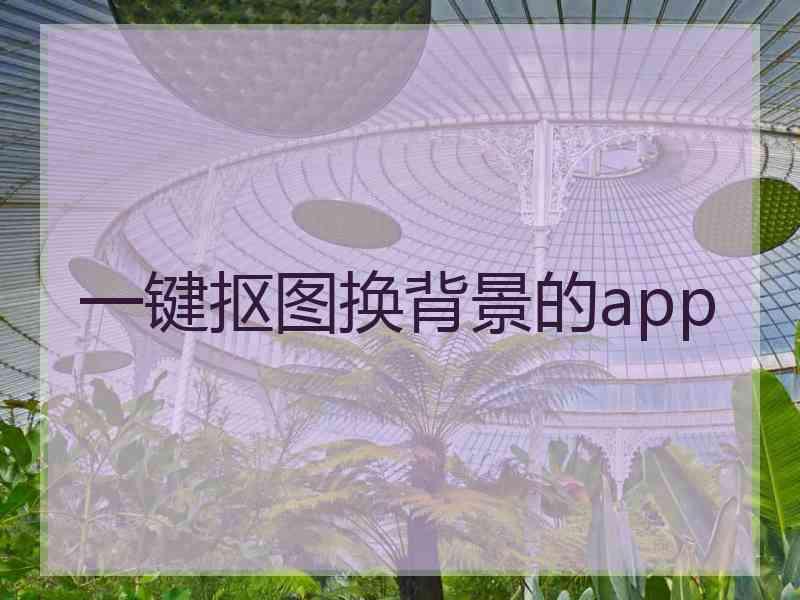 一键抠图换背景的app