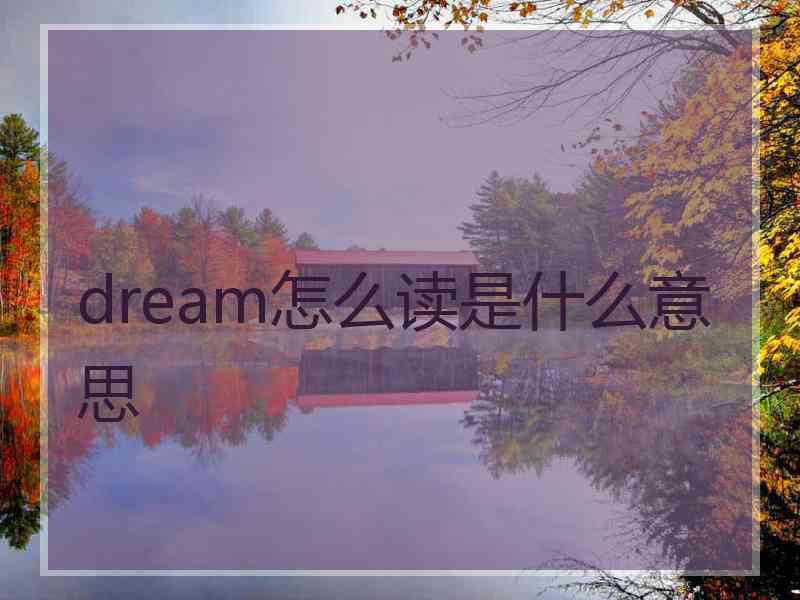 dream怎么读是什么意思