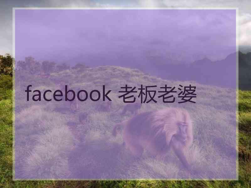 facebook 老板老婆