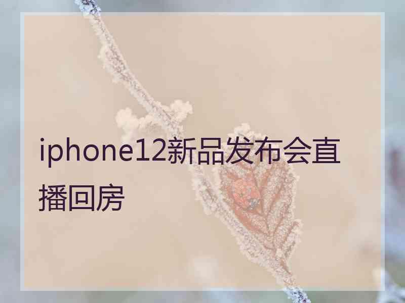 iphone12新品发布会直播回房