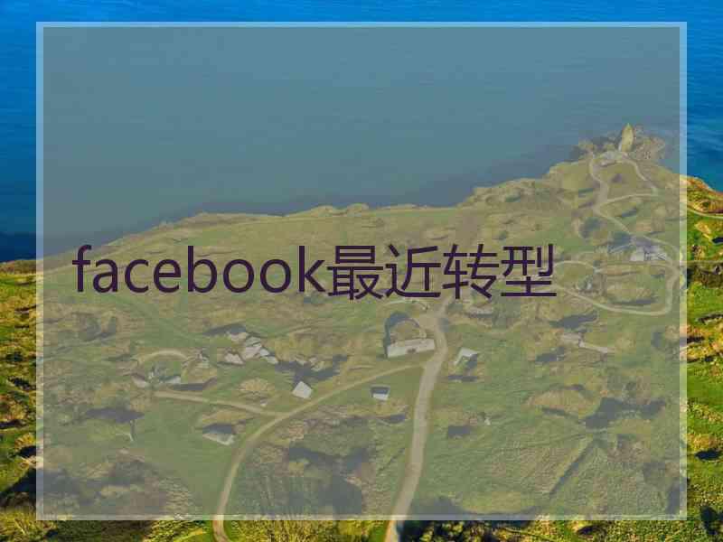 facebook最近转型