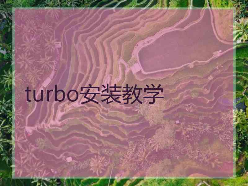 turbo安装教学