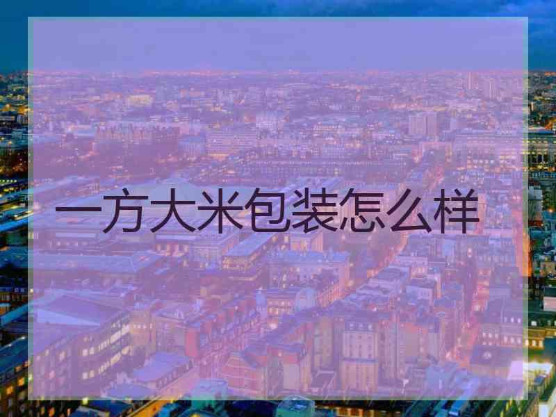 一方大米包装怎么样