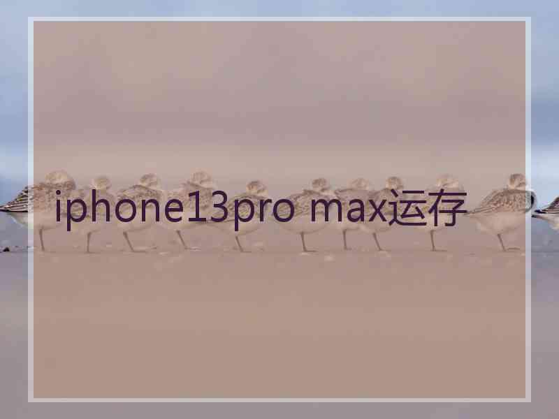 iphone13pro max运存