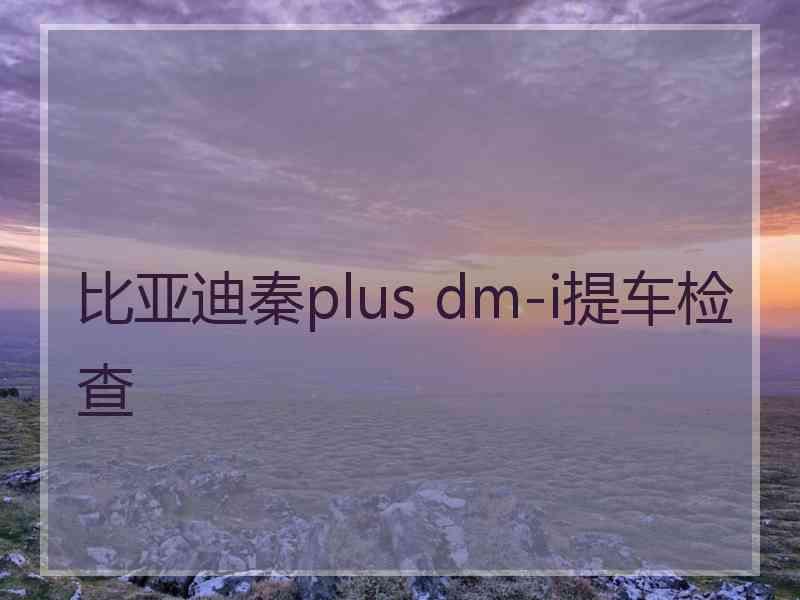 比亚迪秦plus dm-i提车检查