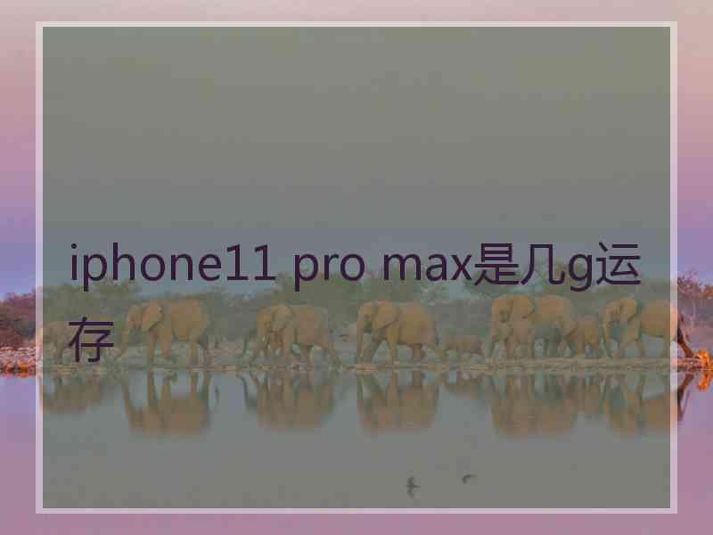 iphone11 pro max是几g运存