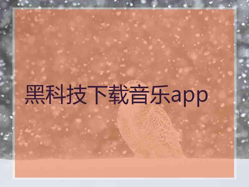 黑科技下载音乐app