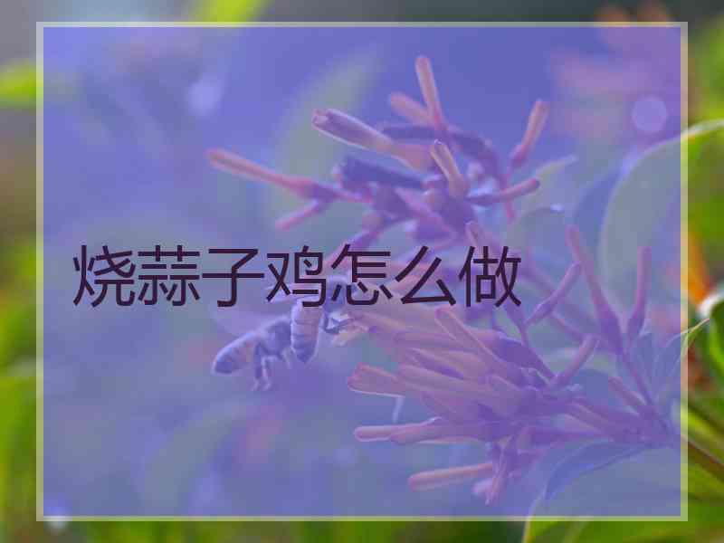 烧蒜子鸡怎么做