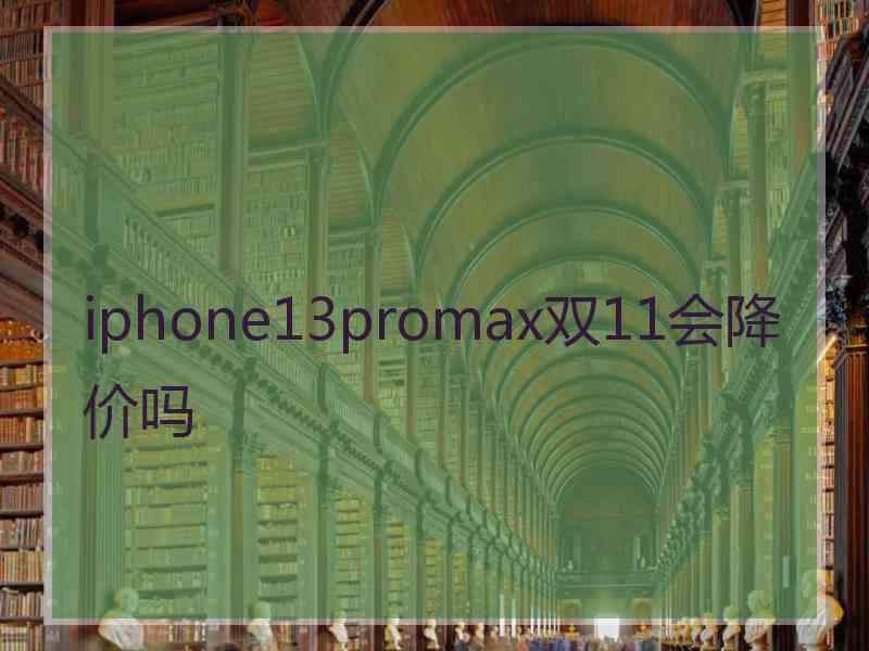 iphone13promax双11会降价吗