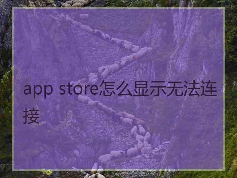 app store怎么显示无法连接