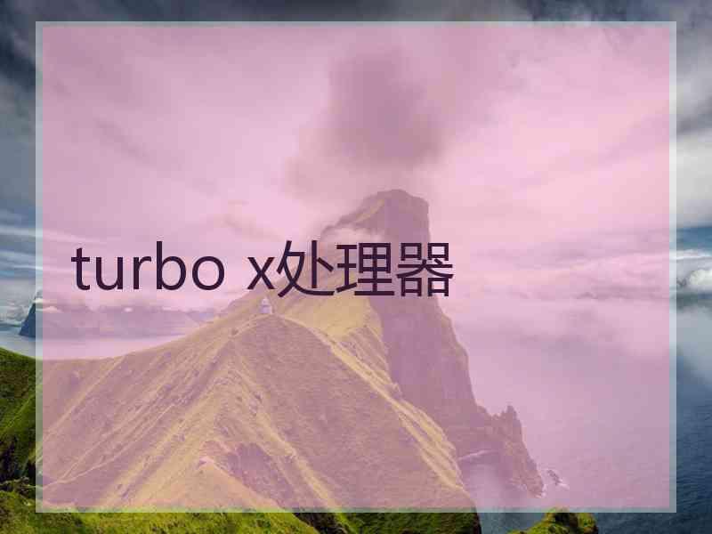 turbo x处理器