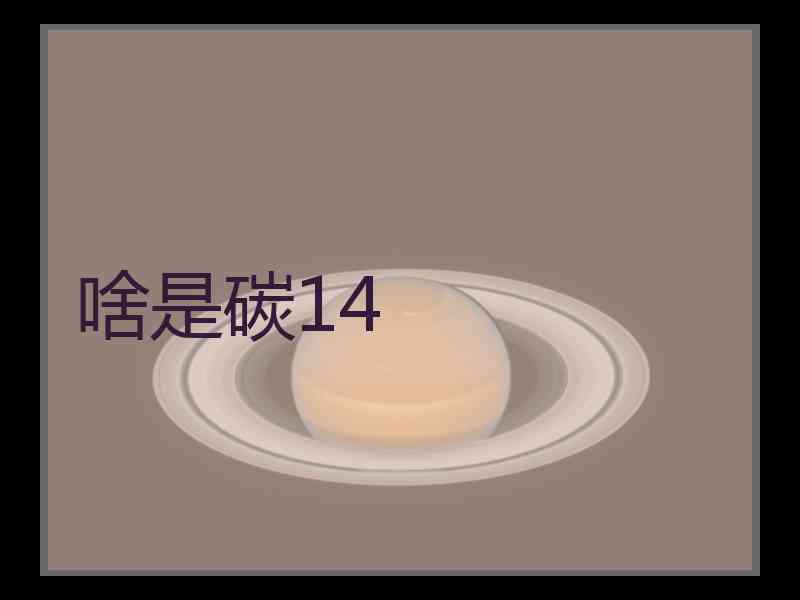 啥是碳14