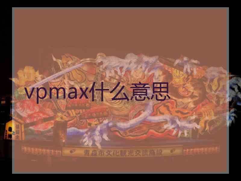 vpmax什么意思