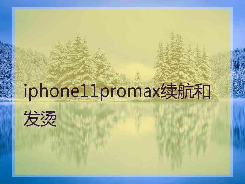 iphone11promax续航和发烫