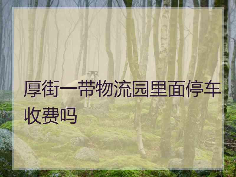 厚街一带物流园里面停车收费吗