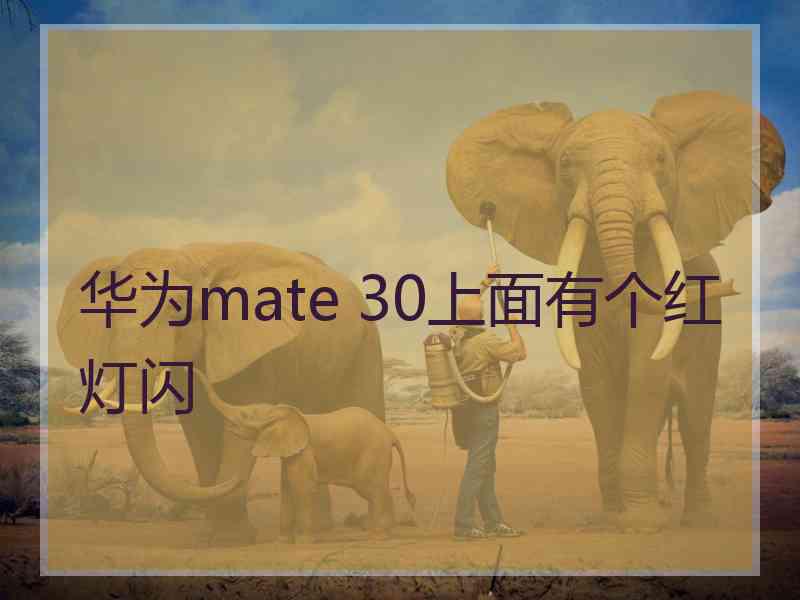 华为mate 30上面有个红灯闪