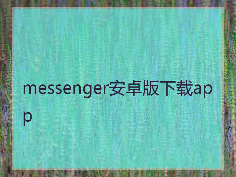 messenger安卓版下载app