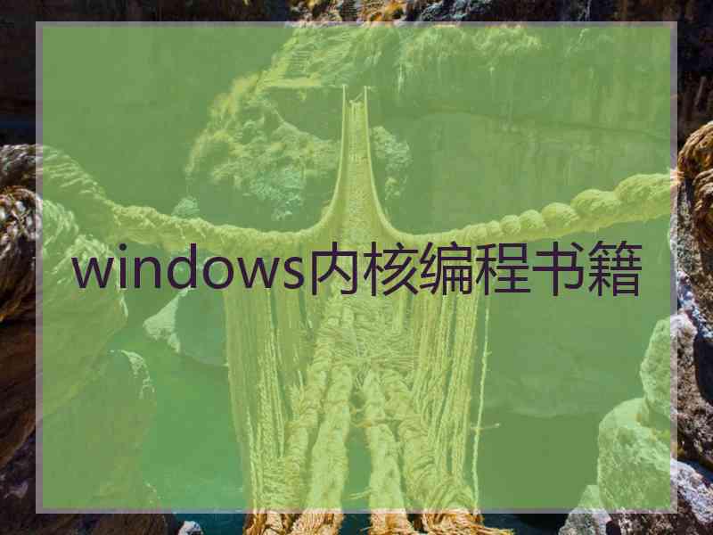 windows内核编程书籍