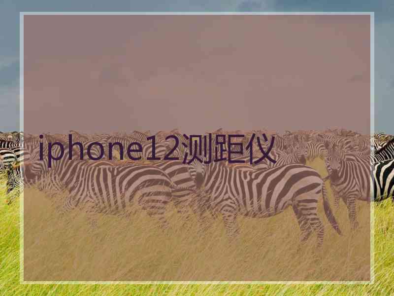 iphone12测距仪