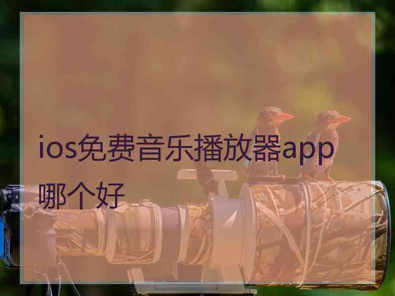 ios免费音乐播放器app哪个好