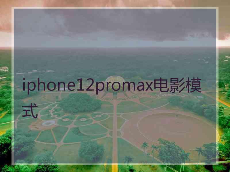 iphone12promax电影模式