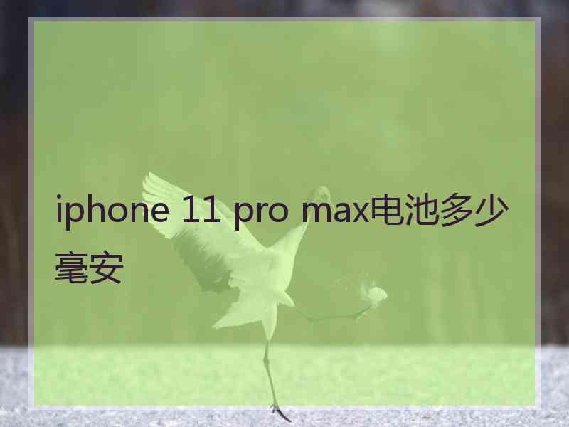 iphone 11 pro max电池多少毫安