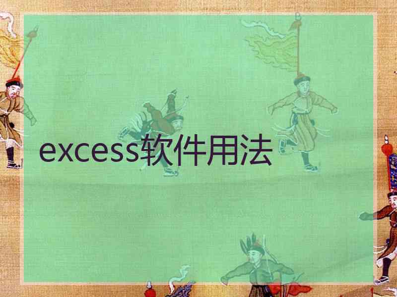 excess软件用法