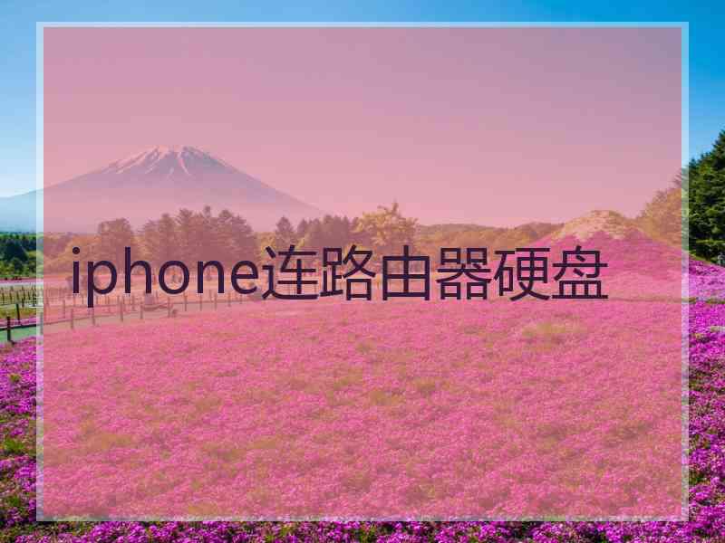 iphone连路由器硬盘