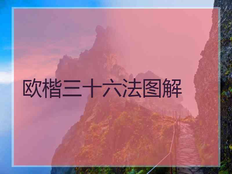 欧楷三十六法图解