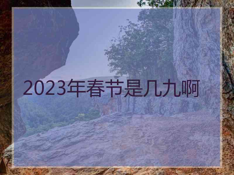 2023年春节是几九啊