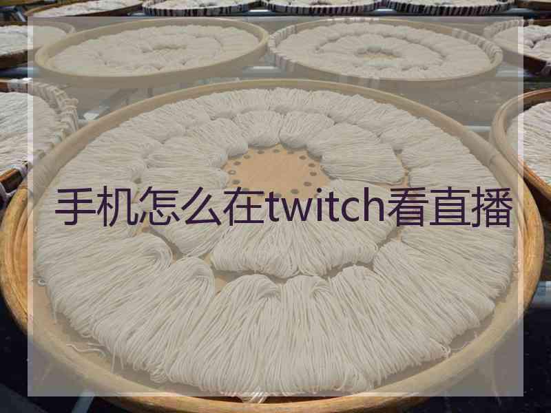 手机怎么在twitch看直播