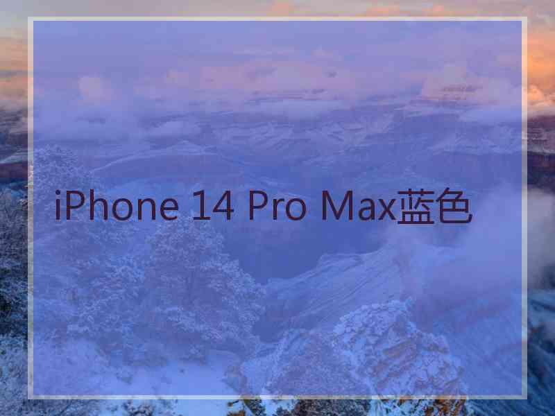 iPhone 14 Pro Max蓝色