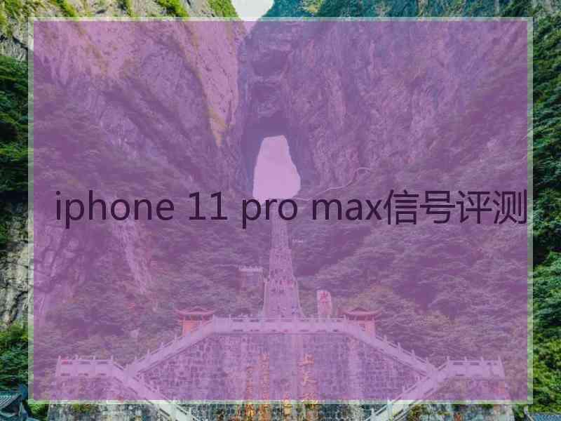 iphone 11 pro max信号评测