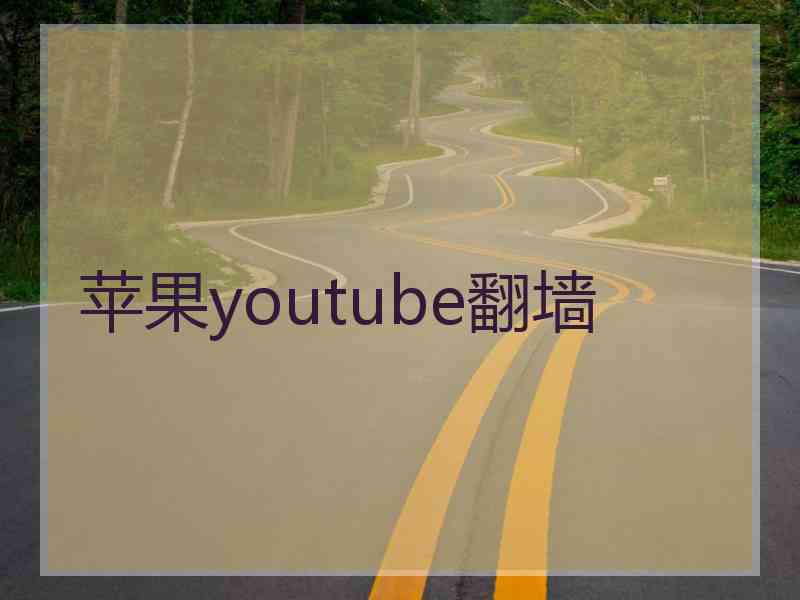 苹果youtube翻墙