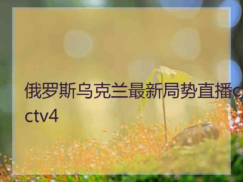 俄罗斯乌克兰最新局势直播cctv4