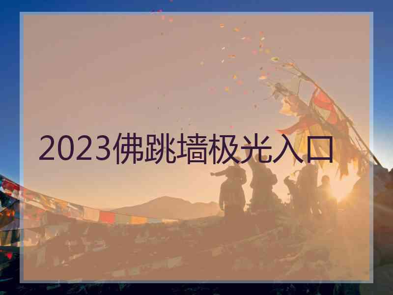 2023佛跳墙极光入口