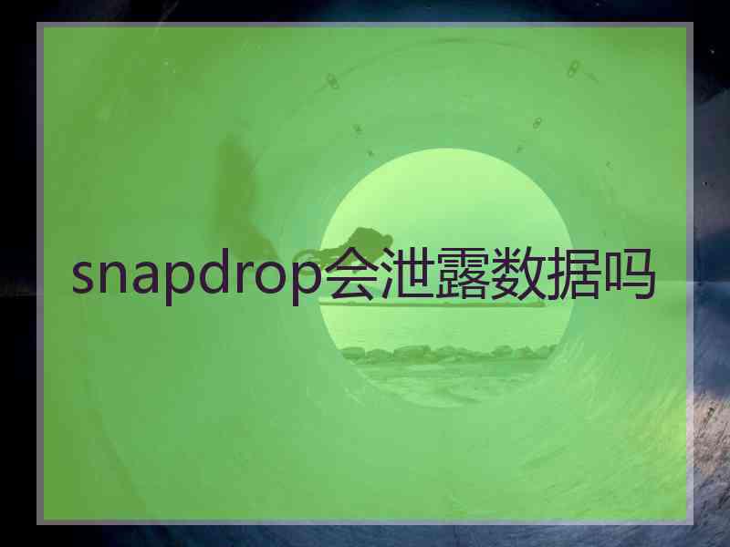 snapdrop会泄露数据吗