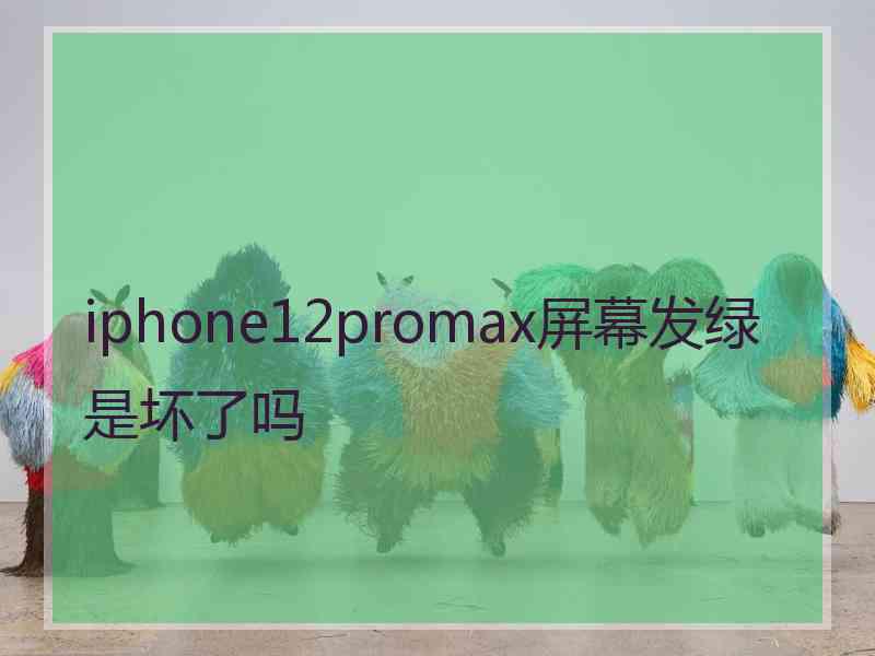 iphone12promax屏幕发绿是坏了吗