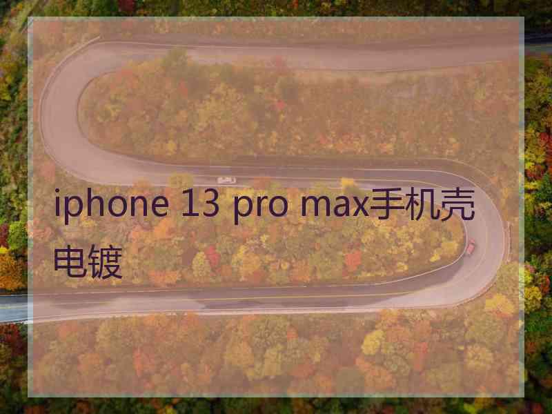 iphone 13 pro max手机壳电镀