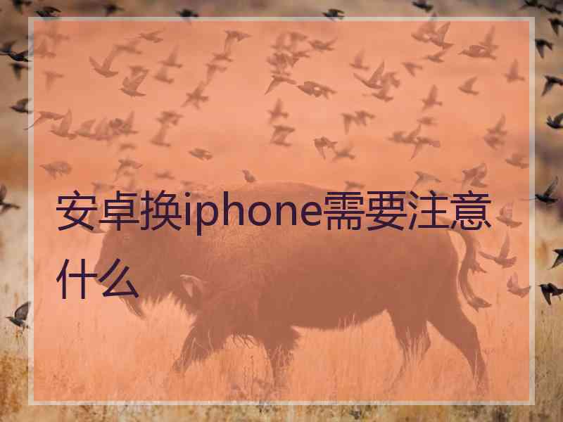 安卓换iphone需要注意什么