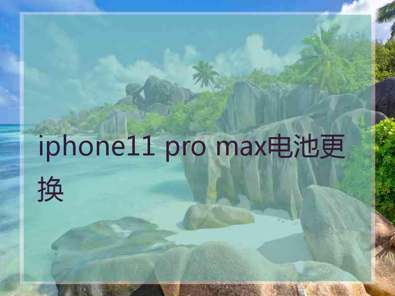 iphone11 pro max电池更换