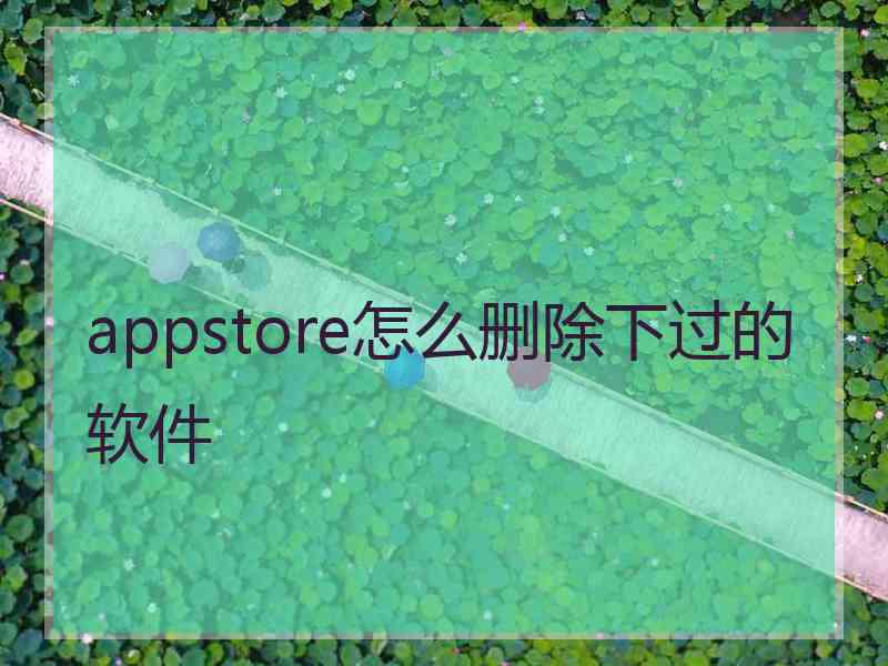 appstore怎么删除下过的软件